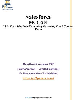 salesforce mcc 201
