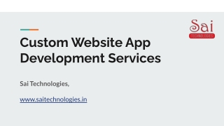 custom website app development services