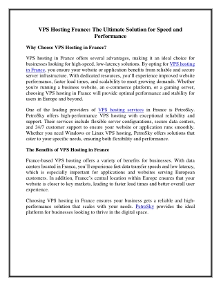 VPS Hosting France The Ultimate Solution for Speed and Performance (1)