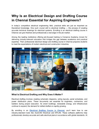 How Can an Electrical Drafting Course Boost Your Career in the Electrical Industry