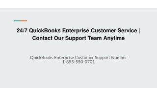 QuickBooks Enterprise Customer Service: Call for Instant Support & Guidance