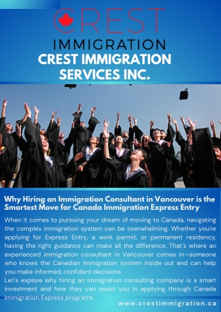 Why Hiring an Immigration Consultant in Vancouver is the Smartest Move for Canada Immigration Express Entry