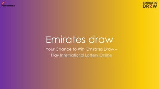 emirates draw