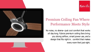 Premium Ceiling Fan Where Performance Meets Style