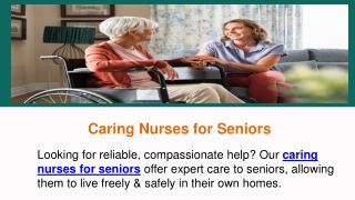 Caring Nurses for Seniors