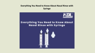 Everything You Need to Know About Nasal Rinse with Syringe