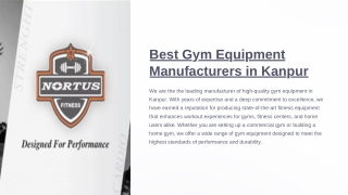 Best Gym Equipment Manufacturers in Kanpur– Nortus Fitness