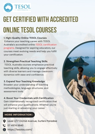 Get Certified with Accredited Online TESOL Courses