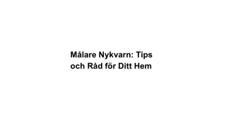 m lare nykvarn tips och r d f r ditt hem