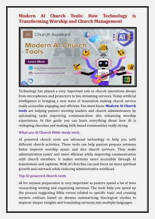 Modern AI Church tools