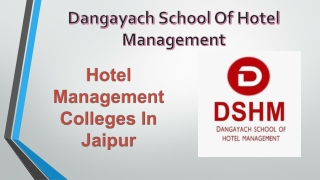 Hotel Management Colleges In Jaipur (5)