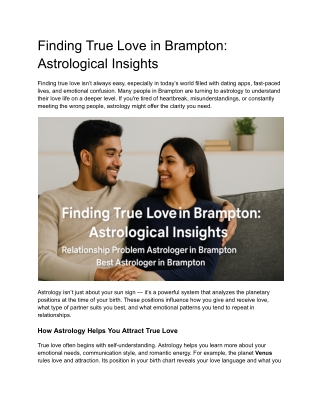 Finding True Love in Brampton_ Astrological Insights