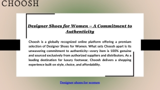 Designer Shoes for Women – A Commitment to Authenticity
