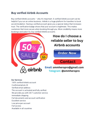 Why Buy a Verified Airbnb Account_