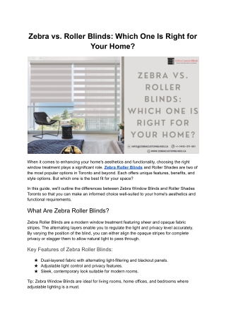 Zebra vs. Roller Blinds: Which One Is Right for Your Home?