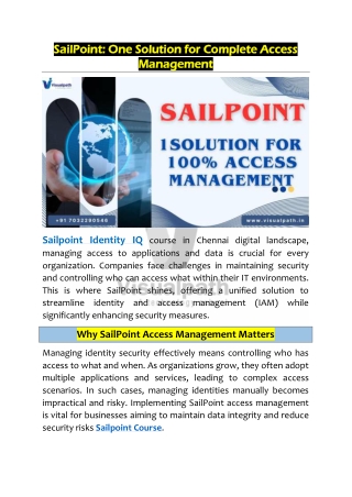 sailpoint one solution for complete access