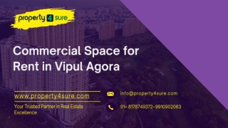 Vipul Agora: Your Next Office Space for Rent in Gurgaon Awaits