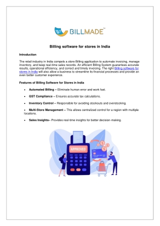 billing software for stores in india