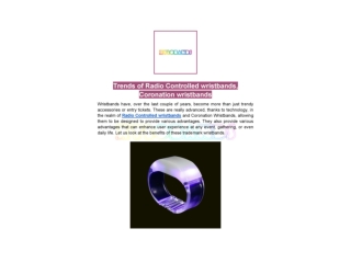 Trends of Radio Controlled wristbands, Coronation wristbands_00001