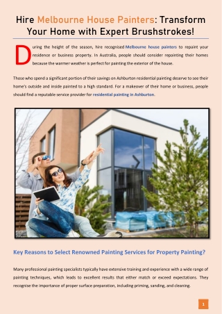 Hire Melbourne House Painters - Transform Your Home with Expert Brushstrokes!