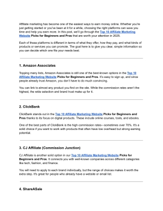 From Amazon to SaaS: Here’s the Top 10 Affiliate Marketing Website