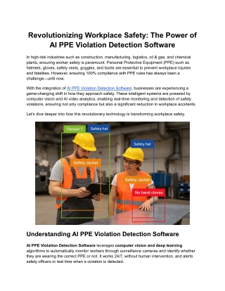 Revolutionizing Workplace Safety_ The Power of AI PPE Violation Detection Software