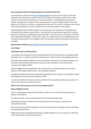 grid computing market size regional revenue