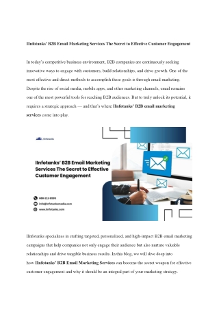 IInfotanks’ B2B Email Marketing Services The Secret to Effective Customer Engagement
