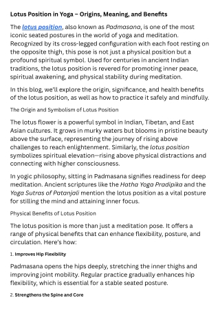 Lotus Position