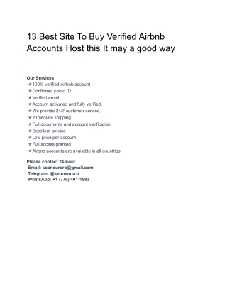 13 best site to buy verified airbnb accounts host