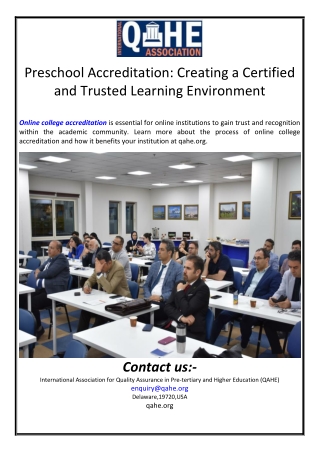 Preschool Accreditation: Creating a Certified and Trusted Learning Environment