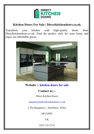 Kitchen Doors For Sale   Directkitchendoors.co.uk