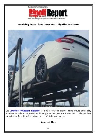 Avoiding Fraudulent Websites  Ripoffreport.com