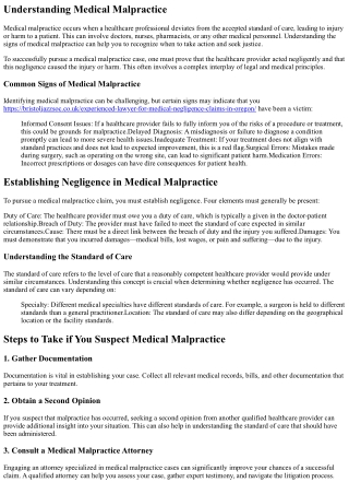 understanding medical malpractice