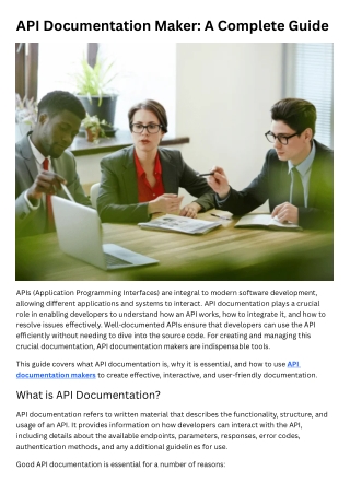 API Documentation Maker - A Complete Guide