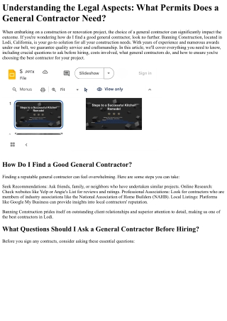 Understanding the Legal Aspects What Permits Does a General Contractor Need