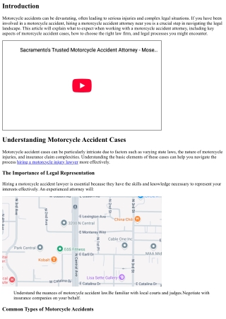 What to Expect When Working with a Motorcycle Accident Attorney Near Me
