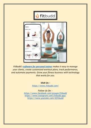 fitbudd s software for personal trainer makes