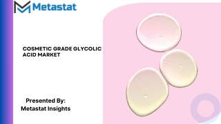 Cosmetic Grade Glycolic Acid Market Size & Share, Analysis 2031