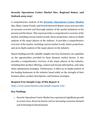security operations center market size regional
