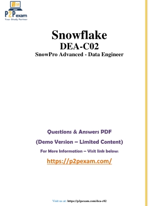 snowflake dea c02 snowpro advanced data engineer