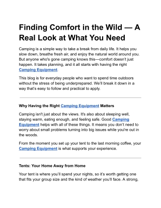 finding comfort in the wild a real look at what