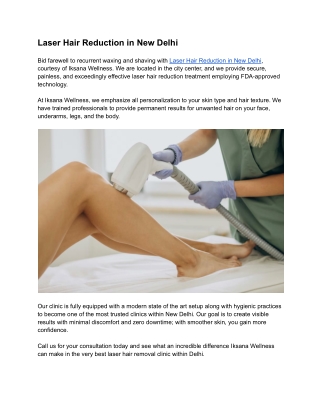 Laser Hair Reduction in New Delhi