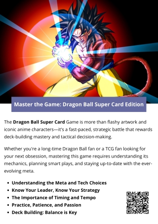 master the game dragon ball super card edition