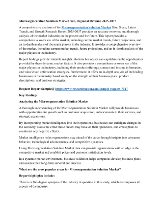 microsegmentation solution market size regional