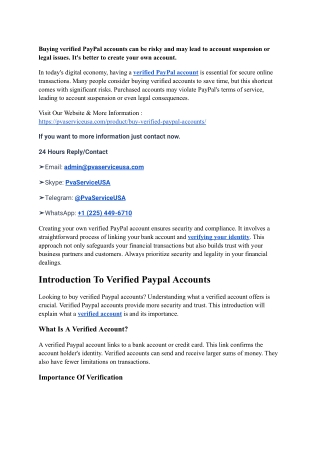 #3 How to Buy Verified PayPal Account: Full PayPal's Potential