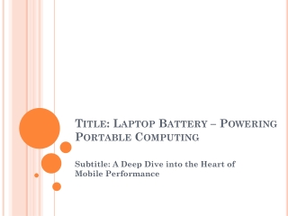 laptop Battery