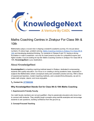 maths coaching centres in zirakpur for class