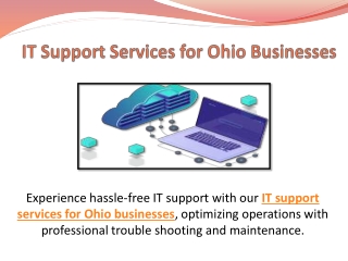 IT Support Services for Ohio Businesses