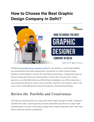 Best Graphic Design Company in Delhi - Infutive